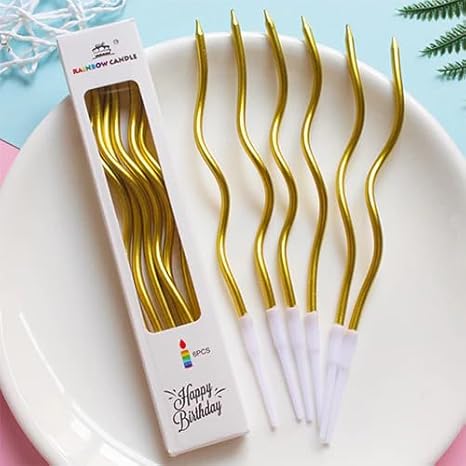 Zig Zag Tall Candles Set of 6